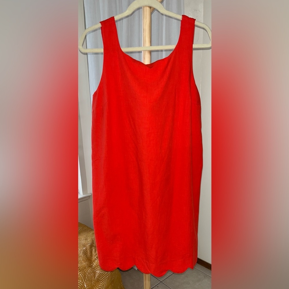 Kate Spade x Target Cherry Red Scalloped Hem Shift Dress